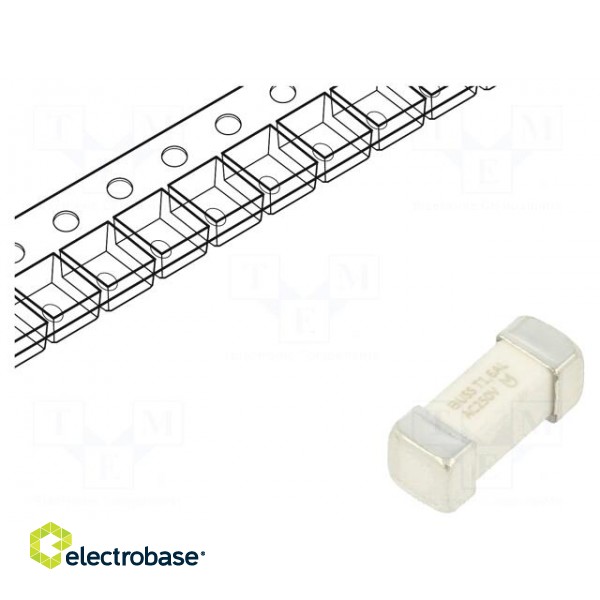 Fuse: fuse | time-lag | 1.6A | 250VAC | soldered,SMD | ceramic | 1245UMFT