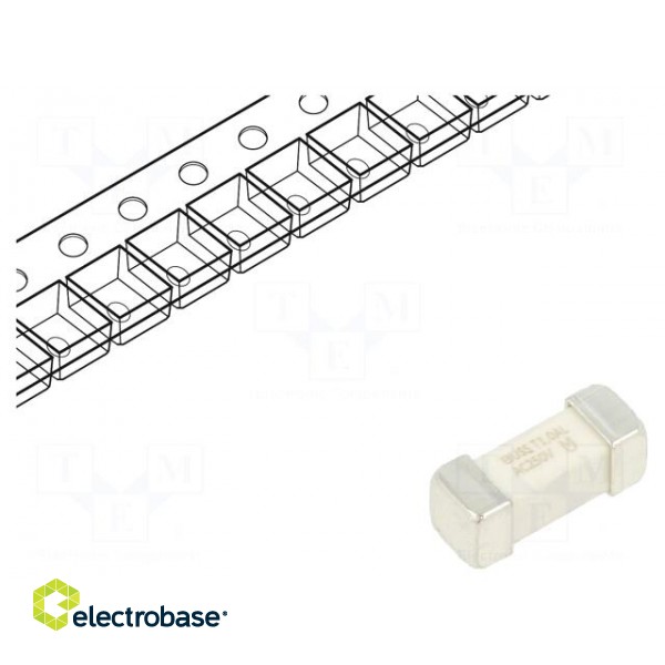 Fuse: fuse | time-lag | 1A | 250VAC | soldered,SMD | ceramic | 1245UMFT