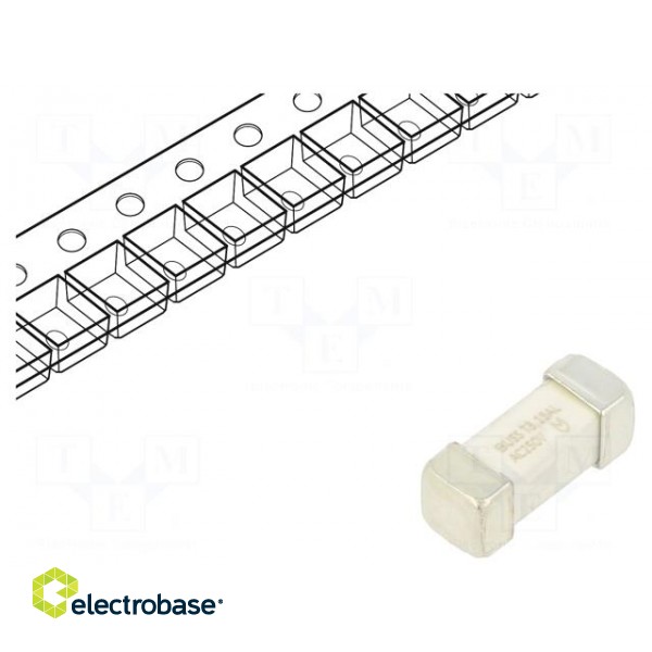 Fuse: fuse | time-lag | 3.15A | 250VAC | soldered,SMD | ceramic