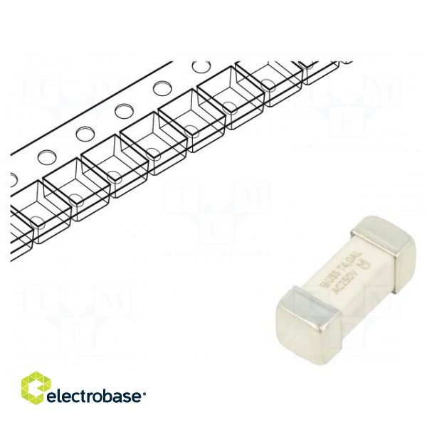 Fuse: fuse | time-lag | 4A | 250VAC | soldered,SMD | ceramic | 1245UMFT