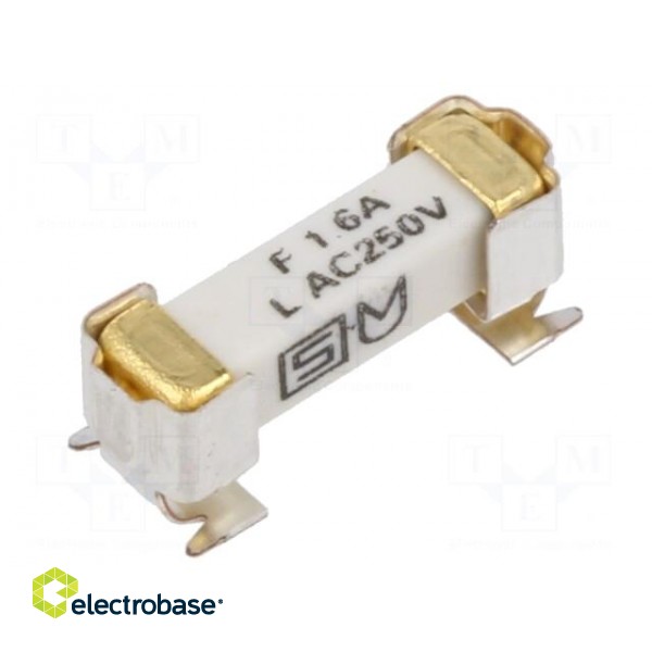 Fuse: fuse | time-lag | 1.6A | 250VAC | 125VDC | SMD | ceramic | 4.2x11.1mm