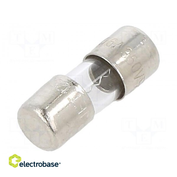 Fuse: fuse | quick blow | 6A | 350VAC | cylindrical,glass | 5x15mm | 2JQ