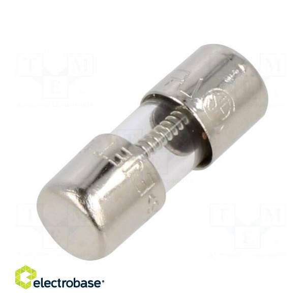 Fuse: fuse | time-lag | 4A | 350VAC | cylindrical,glass | 5x15mm | brass