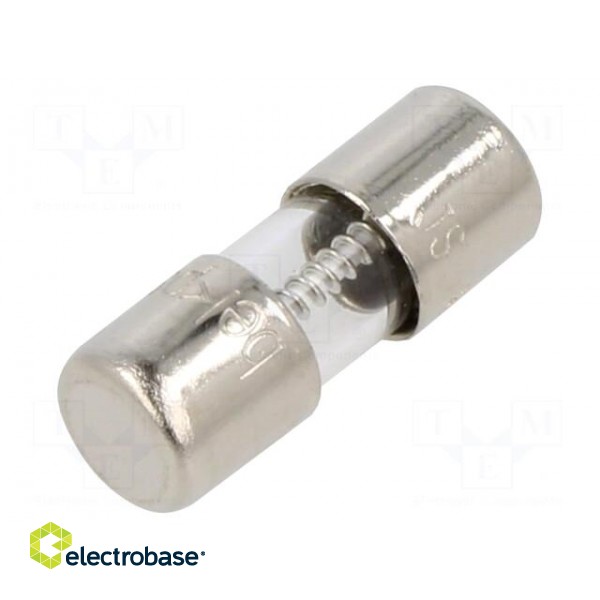 Fuse: fuse | time-lag | 5A | 350VAC | cylindrical,glass | 5x15mm | brass