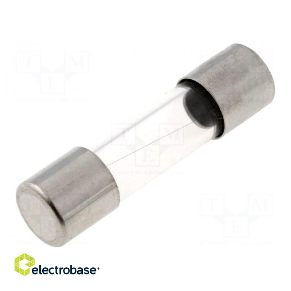 Fuse: fuse | time-lag | 0.63A | 250VAC | cylindrical,glass | 5x20mm