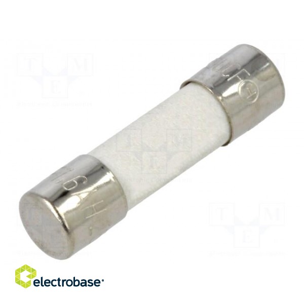 Fuse: fuse | quick blow | 1.6A | 250VAC | ceramic | 5x20mm | brass | FCD