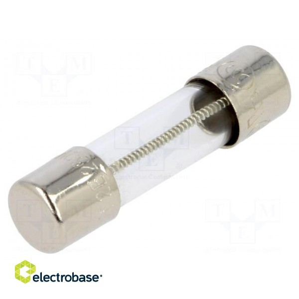 Fuse: fuse | time-lag | 2A | 250VAC | cylindrical,glass | 5x20mm | brass