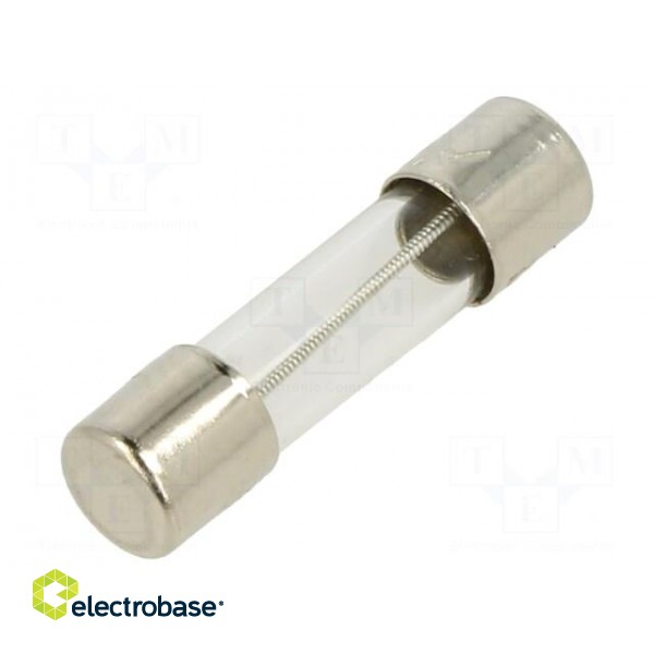 Fuse: fuse | time-lag | 1A | 250VAC | cylindrical,glass | 5x20mm | brass
