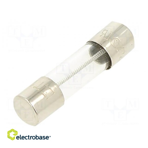 Fuse: fuse | time-lag | 1A | 250VAC | cylindrical,glass | 5x20mm | brass