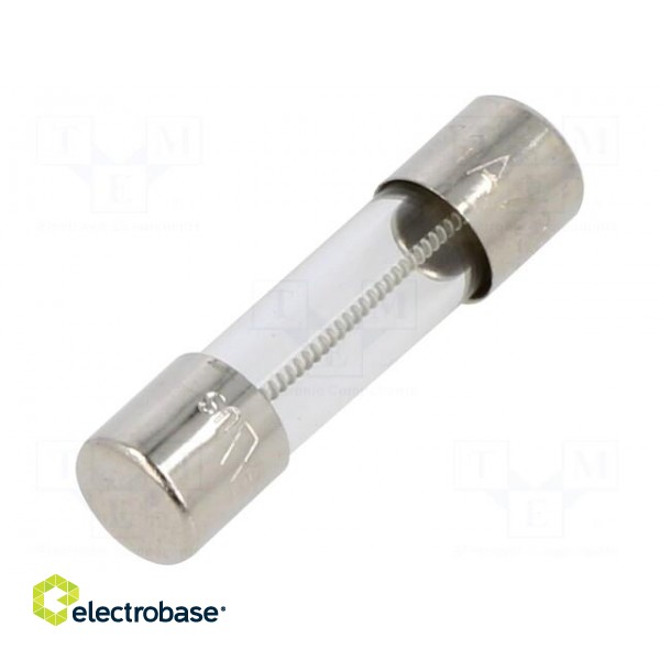 Fuse: fuse | time-lag | 1A | 250VAC | cylindrical,glass | 5x20mm | copper