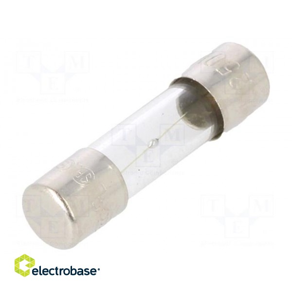 Fuse: fuse | time-lag | 1A | 250VAC | glass | 5x20mm | brass | bulk