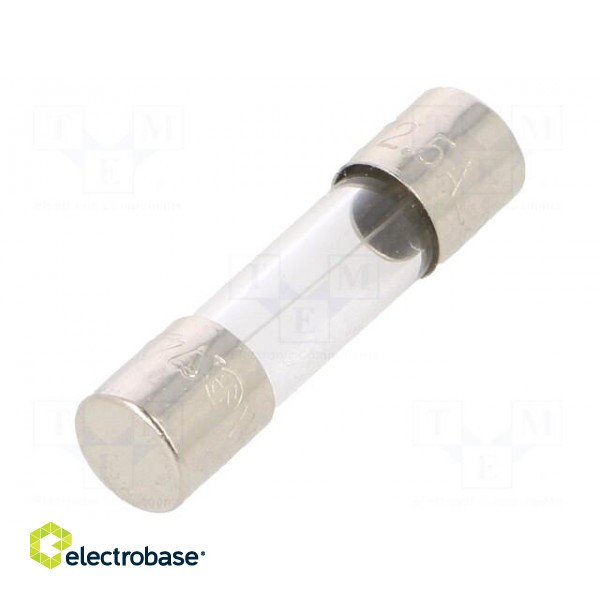 Fuse: fuse | time-lag | 2.5A | 250VAC | cylindrical,glass | 5x20mm