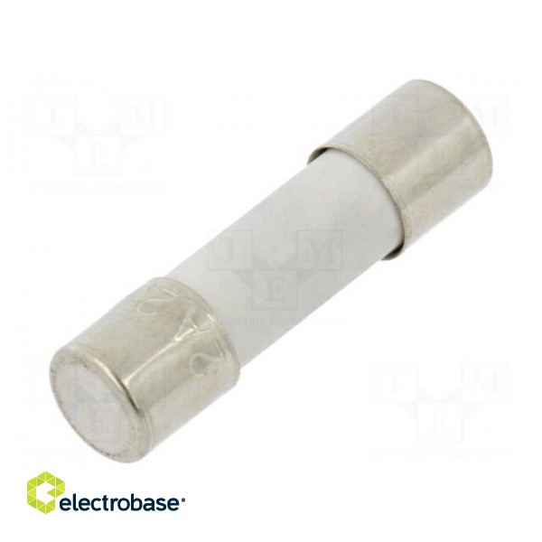 Fuse: fuse | time-lag | 2A | 250VAC | ceramic | 5x20mm | brass | bulk