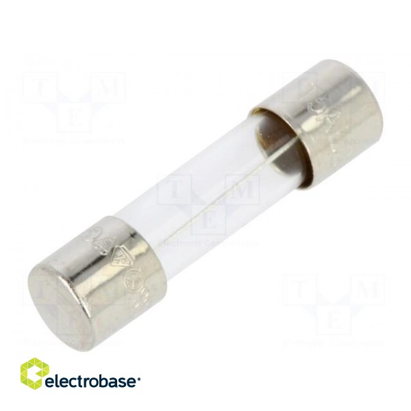 Fuse: fuse | time-lag | 5A | 250VAC | cylindrical,glass | 5x20mm | brass