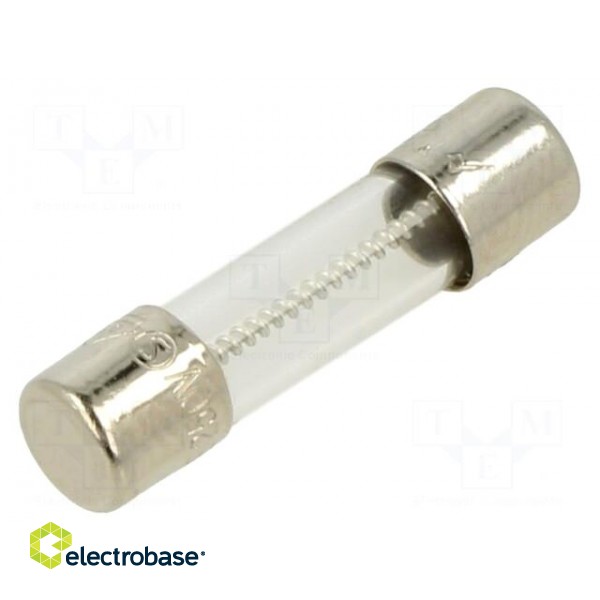 Fuse: fuse | time-lag | 5A | 250VAC | cylindrical,glass | 5x20mm | brass