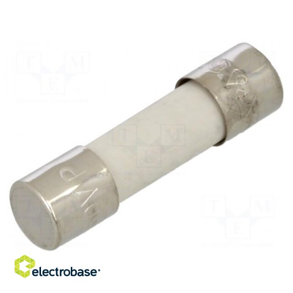 Fuse: fuse | time-lag | 6.3A | 250VAC | ceramic,cylindrical | brass | 215