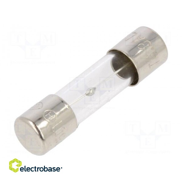 Fuse: fuse | time-lag | 6.3A | 250VAC | glass | 5x20mm | brass | bulk
