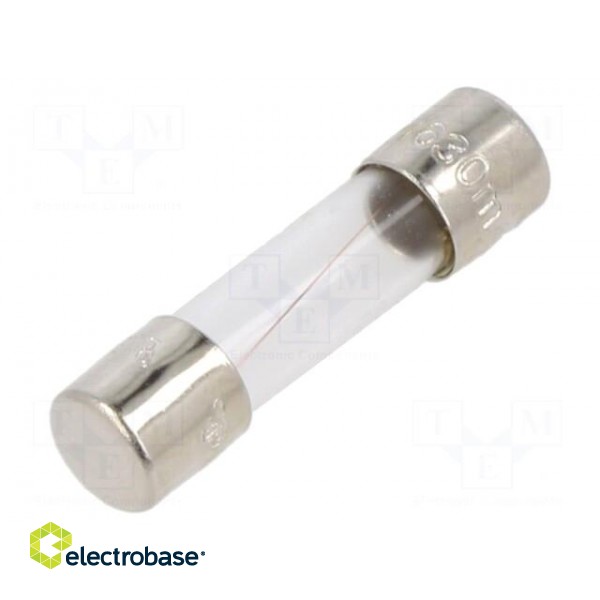 Fuse: fuse | time-lag | 630mA | 250VAC | cylindrical,glass | 5x20mm