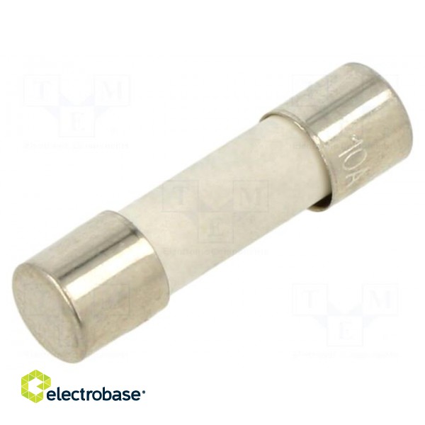 Fuse: fuse | time-lag | 8A | 250VAC | ceramic | 5x20mm | brass | bulk