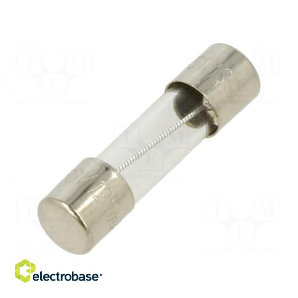 Fuse: fuse | medium time-lag | 125mA | 250VAC | glass | 5x20mm | brass