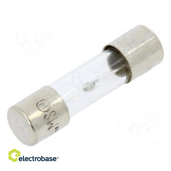 Fuse: fuse | medium time-lag | 15A | 250VAC | glass | 5x20mm | brass | bulk