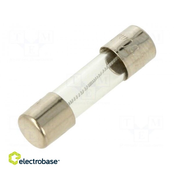 Fuse: fuse | medium time-lag | 250mA | 250VAC | glass | 5x20mm | brass