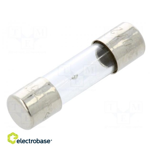 Fuse: fuse | medium time-lag | 2A | 250VAC | glass | 5x20mm | brass | bulk