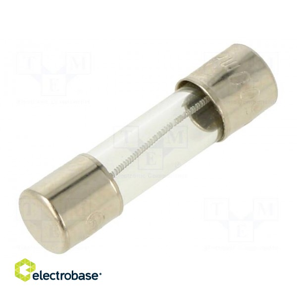 Fuse: fuse | medium time-lag | 500mA | 250VAC | glass | 5x20mm | brass
