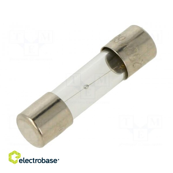 Fuse: fuse | medium time-lag | 600mA | 250VAC | glass | 5x20mm | brass