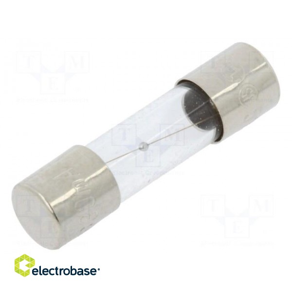 Fuse: fuse | medium time-lag | 630mA | 250VAC | glass | 5x20mm | brass