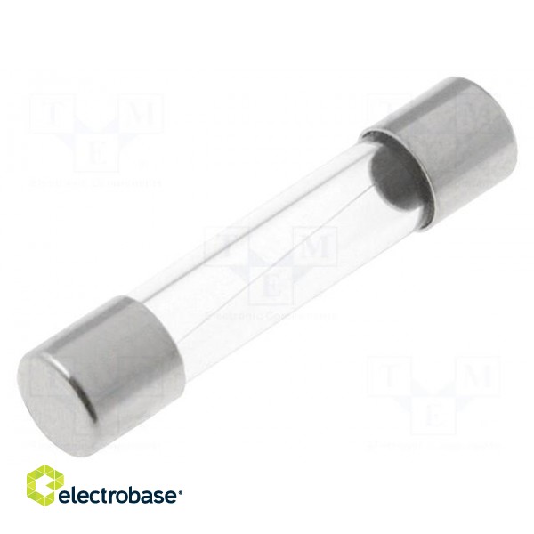 Fuse: fuse | time-lag | 630mA | 250VAC | cylindrical,glass | 6,3x32mm