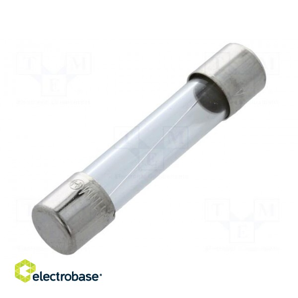 Fuse: fuse | quick blow | 5A | 250VAC | glass | 6.3x32mm | brass | FSA | bulk
