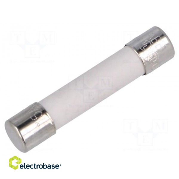 Fuse: fuse | quick blow | 15A | 250VAC | ceramic,cylindrical | 6.3x32mm