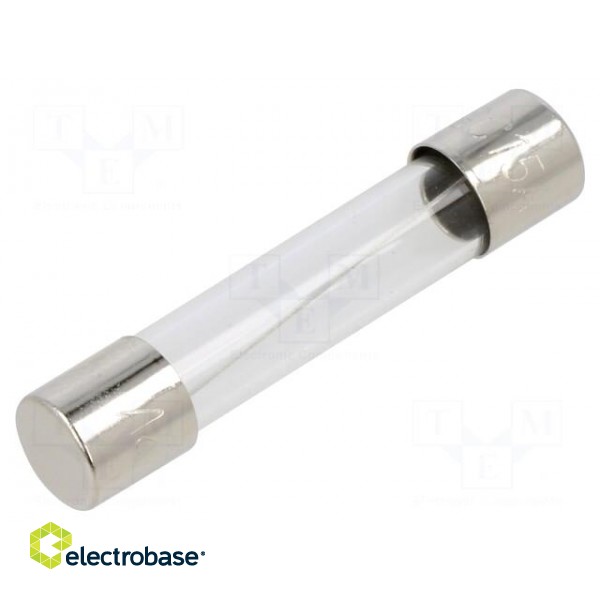 Fuse: fuse | quick blow | 15A | 32VAC | cylindrical,glass | 6.3x32mm