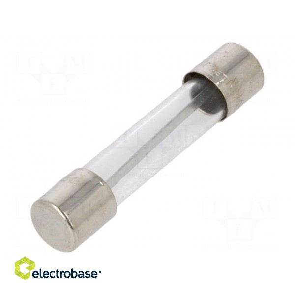 Fuse: fuse | quick blow | 15A | 32VAC | glass | 6.3x32mm | brass | FSA | bulk