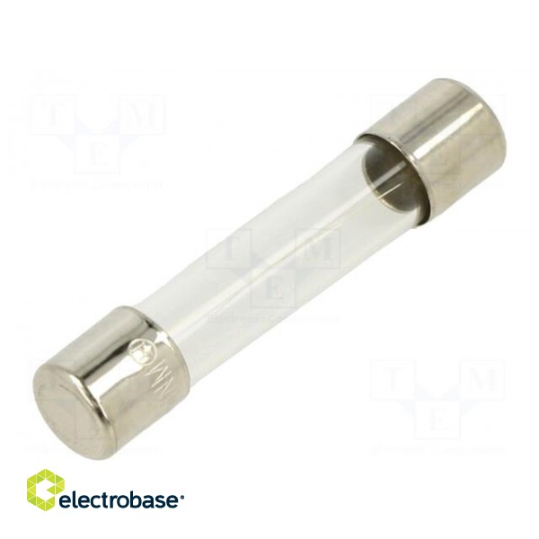 Fuse: fuse | quick blow | 1A | 250VAC | glass | 6.3x32mm | brass | FSA | bulk