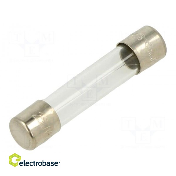 Fuse: fuse | quick blow | 2.5A | 250VAC | glass | 6.3x32mm | brass | FSA