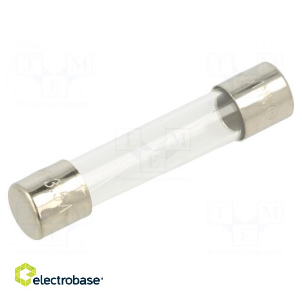 Fuse: fuse | quick blow | 3.5A | 250VAC | glass | 6.3x32mm | brass | FSA