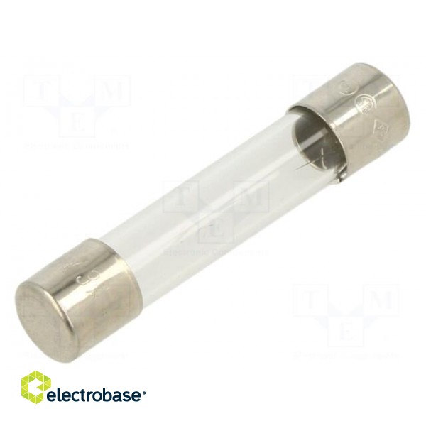 Fuse: fuse | quick blow | 3A | 250VAC | glass | 6.3x32mm | brass | FSA | bulk