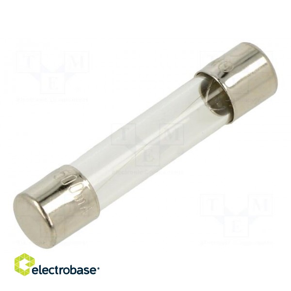 Fuse: fuse | quick blow | 500mA | 250VAC | glass | 6.3x32mm | brass | FSA