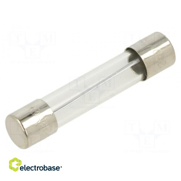 Fuse: fuse | quick blow | 6.3A | 250VAC | glass | 6.3x32mm | brass | FSA