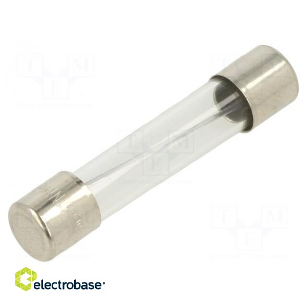 Fuse: fuse | quick blow | 6A | 250VAC | glass | 6.3x32mm | brass | FSA | bulk