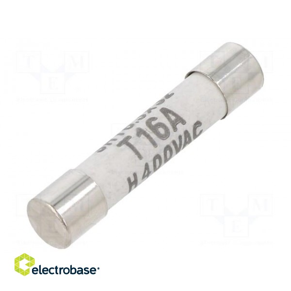 Fuse: fuse | time-lag | 16A | 400VAC | 400VDC | ceramic,cylindrical