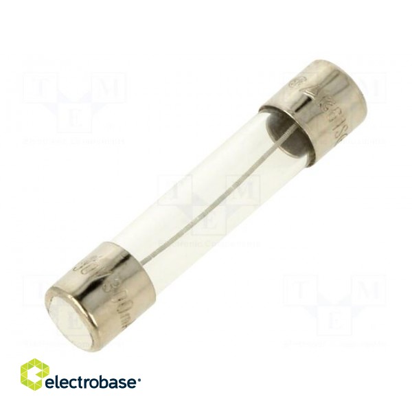 Fuse: fuse | time-lag | 300mA | 250VAC | glass | 6.3x32mm | brass | TSA