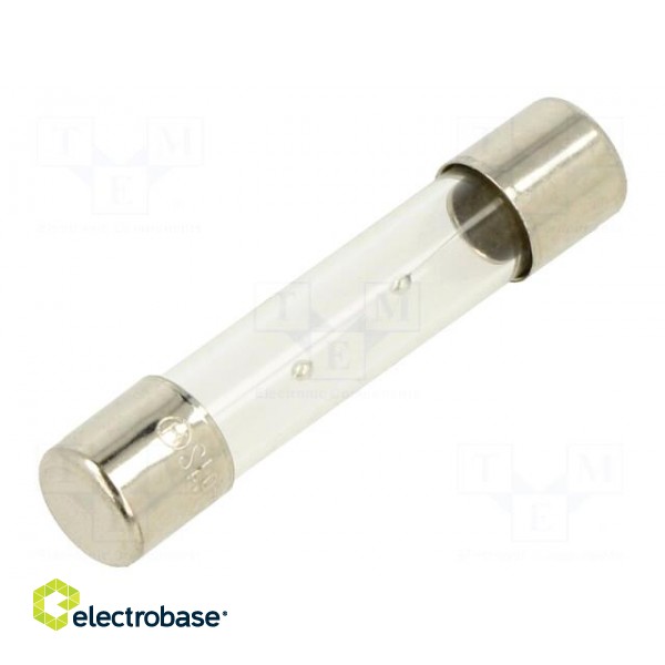 Fuse: fuse | time-lag | 315mA | 250VAC | glass | 6.3x32mm | brass | TSA