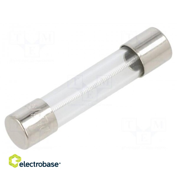 Fuse: fuse | time-lag | 375mA | 250VAC | cylindrical,glass | 6.3x32mm