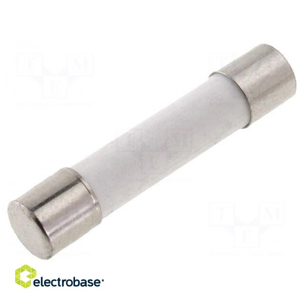 Fuse: fuse | time-lag | 1.6A | 500VAC | ceramic,cylindrical | 6,3x32mm