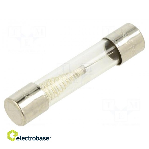 Fuse: fuse | time-lag | 750mA | 250VAC | glass | 6.3x32mm | brass | TSA