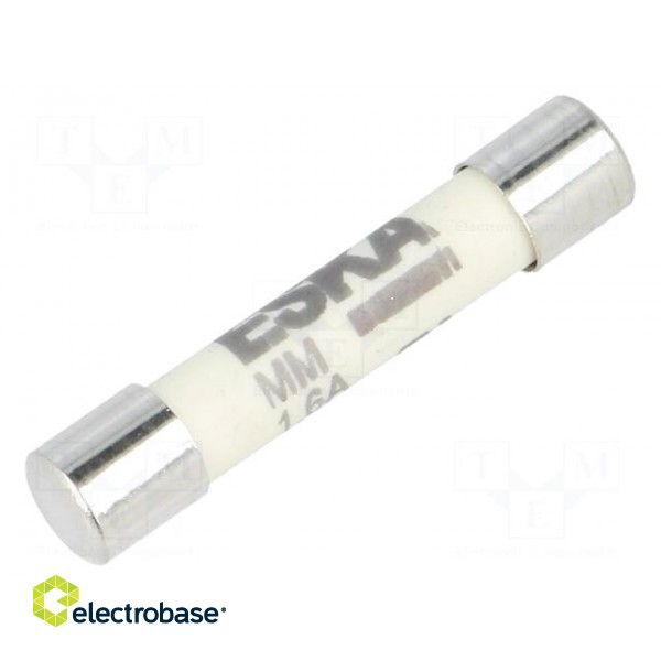 Fuse: fuse | ultra rapid | 1.6A | 1kVAC | ceramic,cylindrical | brass