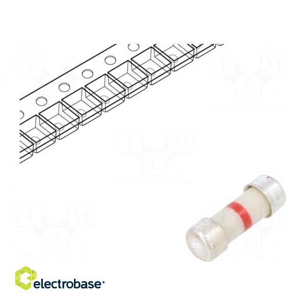 Fuse: fuse | quick blow | 50mA | 250V | SMD | axial | 9.8x3.02x3.02mm | 242